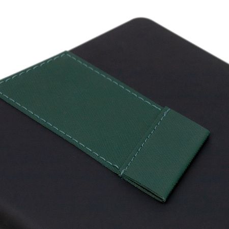 Ежедневник Bookmark, недатированный, черный с зеленым