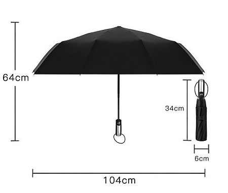 Зонт складной автоматический  Forest BERGEN, диаметр 116 см, 10 панелей, с UV защитой в подарочной коробке зеленый