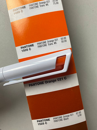 Ручка шариковая Gracia, пластиковая, молочно-белая/оранжевая