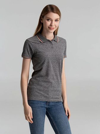 Рубашка поло женская Paname Women, черный меланж, размер S