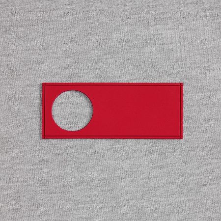 Лейбл из ПВХ с вырубкой «Круг», красный