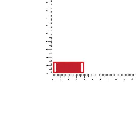 Лейбл из ПВХ Kova, красный