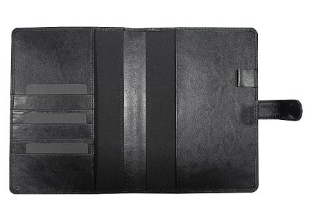 Ежедневник в суперобложке Country Leather Sky A5+ из нат. кожи, черный, недатированный, с магнитным клапаном, в подарочной коробке