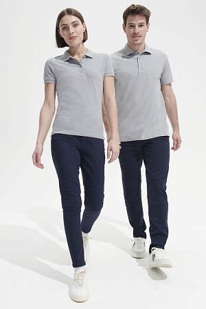 Рубашка поло женская People 210, серый меланж, размер S