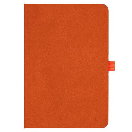 Блокнот Forest  Alfa Polo Latte А5, недатированный, в твердой обложке,  с резинкой и петлей для ручки, оранжевый