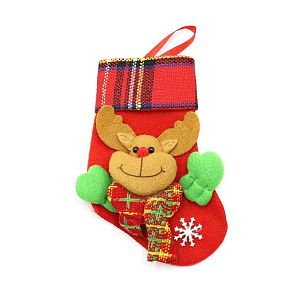 Сапожок подарочный новогодний №5 (олень бежевый)