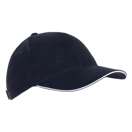 Бейсболка с кантом STAN 5 клиньев хлопок 280, 11K, Тёмно-синий,  (46)  (56-58/ONE SIZE)