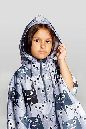 Дождевик-пончо детский AquaStop Kids на заказ, размер 6–8 лет (116-132 см)