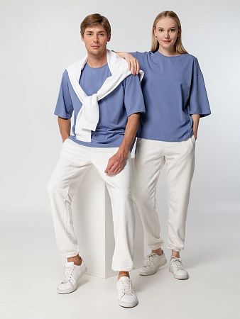 Футболка унисекс оверсайз Street Vibes, синяя (лавандовая), размер M/L