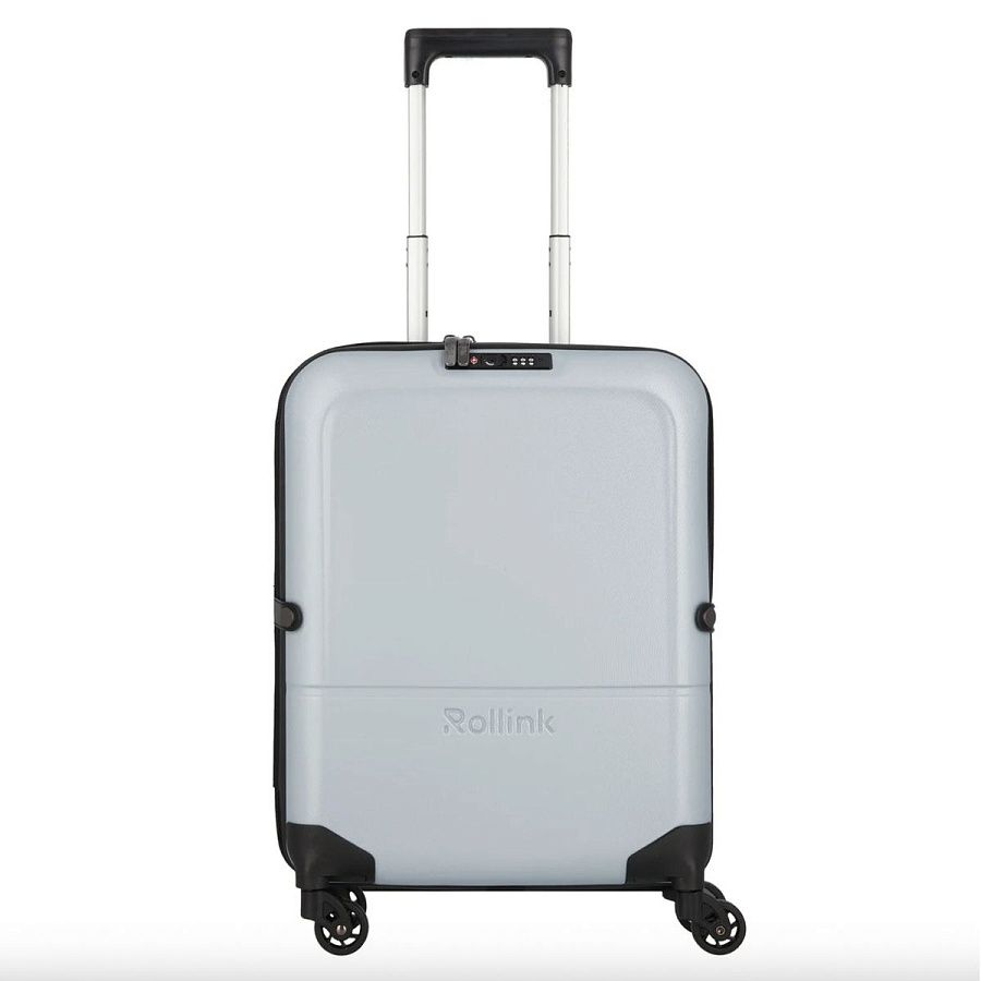 Чемодан складной Rollink FLEX LIGHT 55x40x20 см, 4 колеса, светло-серый