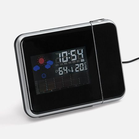Метеостанция с проекционными часами Climavista, черная