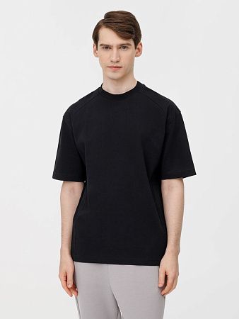 Футболка оверсайз унисекс Sideline, черная, размер XS/S