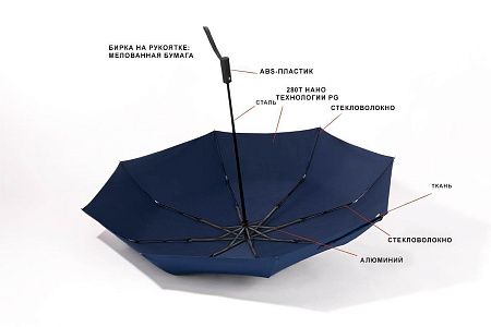 Зонт складной автоматический Forest Windsor, диаметр 124 см,  8 панелей,  в подарочной коробке, черный