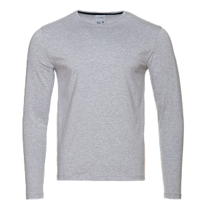 Футболка унисекс с длинным рукавом STAN хлопок/эластан 180, 35, Серый меланж,  (50/60)  (56/XXXL)