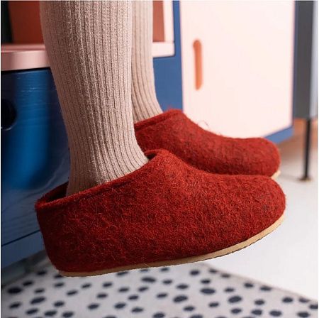 Домашние валенки Cant, красно-коричневые (терракот), размер 36