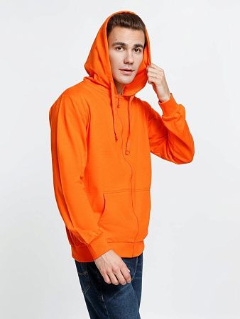 Толстовка на молнии с капюшоном Siverga 2.0, оранжевая, размер S