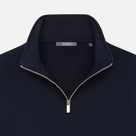 Толстовка на молнии унисекс FLOW, темно-синяя