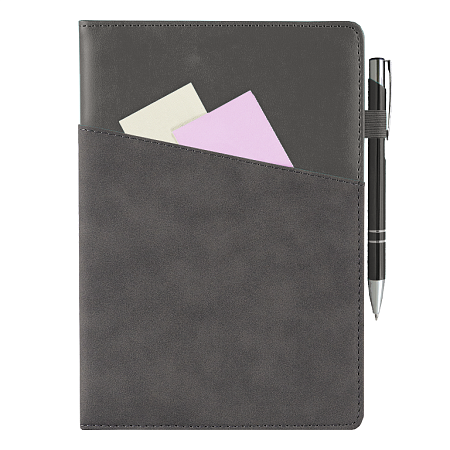 Ежедневник Smart Porta Nuba Latte А5, серый/темно-серый, недатированный, в твердой обложке