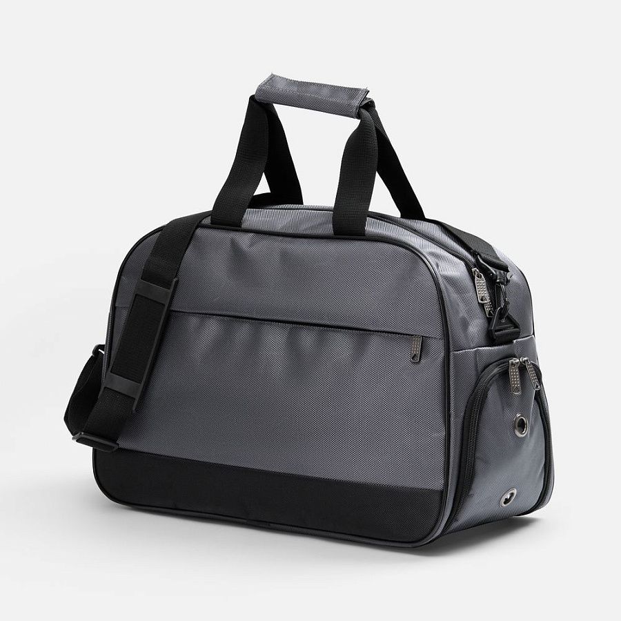 Спортивная сумка Atlantes, светло-серая с черным