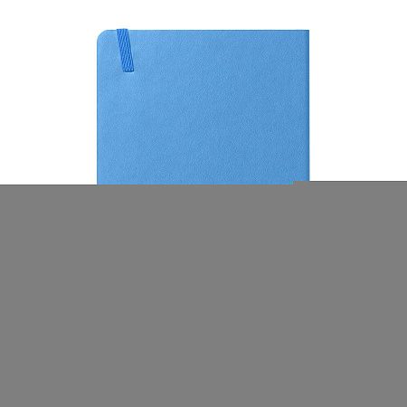 Бизнес-блокнот "RILY", формат А5,  голубой, блок в точку