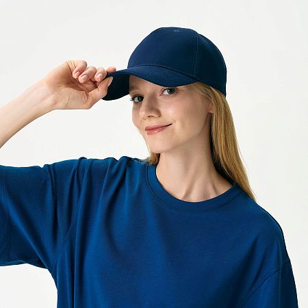 Бейсболка Фит (Fit), 5 клиньев, синий