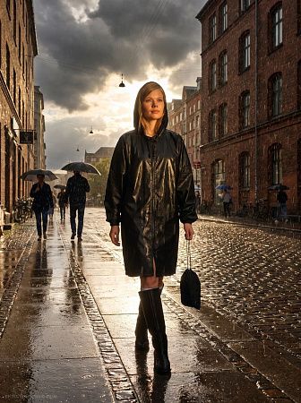 Дождевик Rainman Zip, черный, размер M v2