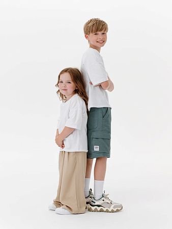 Футболка детская оверсайз Teezer, белая, размер 8 лет (122-128 см)