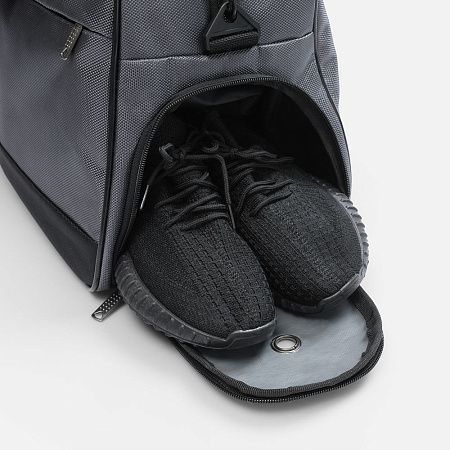 Спортивная сумка Atlantes, светло-серая с черным