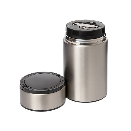 Термос для еды Bento, серебряный