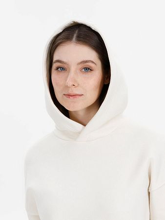 Худи оверсайз унисекс Snuggie, молочно-белое, размер XS/S