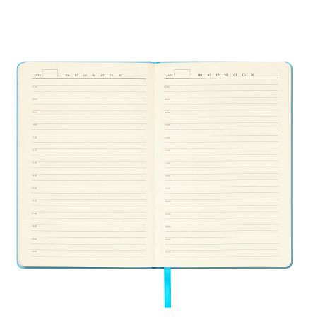 Ежедневник Spark недатированный, лазурный (с упаковкой, со стикерами)