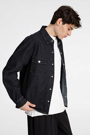 Куртка джинсовая O3, черная, размер XS/S