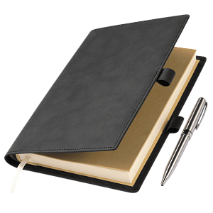 Ежедневник-портфолио Клип (Clip NEO) недатированный в подарочной коробке, синий (в комплекте ручка Sonata BP серебро)