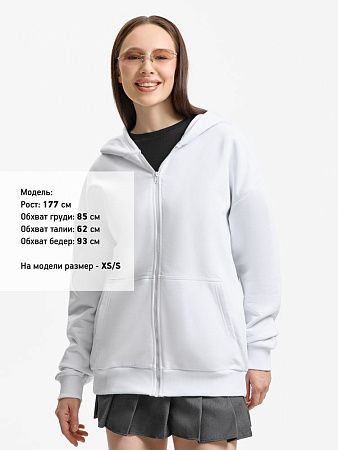 Толстовка унисекс оверсайз Sartoro, белая, размер XL/2XL
