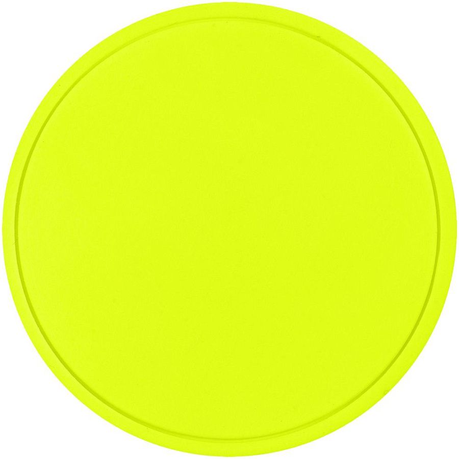 Лейбл из ПВХ Dzeta Round, L, желтый неон