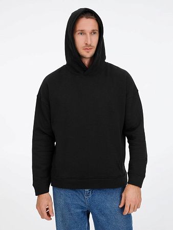 Худи оверсайз унисекс Tolla, черное, размер M/L