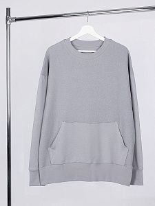 Свитшот оверсайз унисекс Vozduh, светло-серый, размер XL/2XL