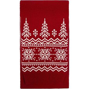 Шарф Elnik, красный с молочно-белым