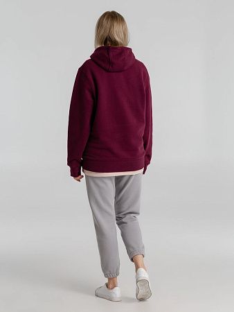 Толстовка с капюшоном унисекс King, бордовая, размер XS