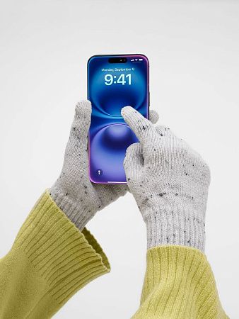 Перчатки сенсорные Spotti Senso, светло-серые, размер L/XL