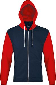 Толстовка на молнии Silver 280 темно-синяя с красным