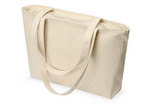 Сумка на молнии «Purch» из хлопка 340 г/м2, цвет: натуральный