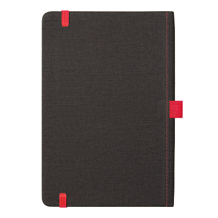 Блокнот Forest  Alfa Orion Rosewood А5, недатированный, в твердой обложке, темно-серый с красной резинкой и петлей для ручки