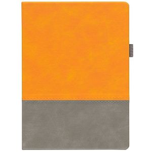 Ежедневник Horizon, недатированный, серый с оранжевым