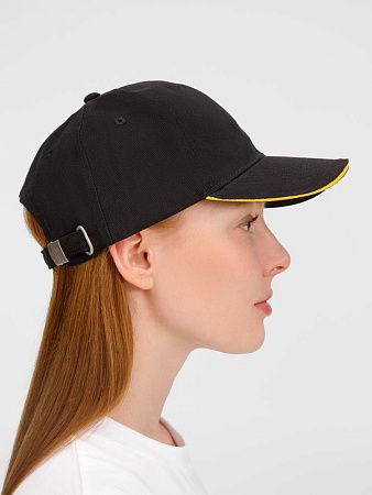 Бейсболка Buffalo, черная с желтым