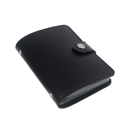 Футляр для визитных/кредитных карт (визитница), кожзаменитель Nebraska (Небраска), черный