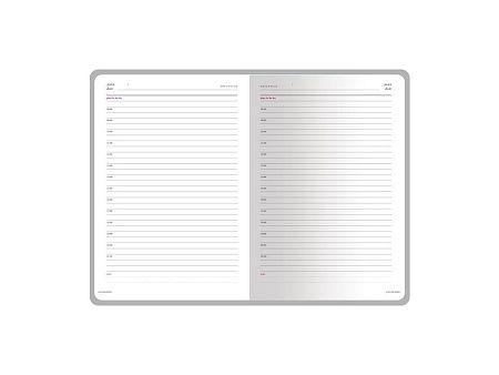 Ежедневник недатированный А5 «Sidney Nebraska» с серебряным срезом