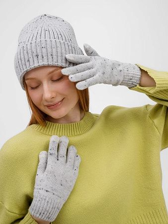 Перчатки сенсорные Spotti Senso, светло-серые, размер L/XL