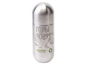 Термос «ORB» с гравировкой, цвет: серебристый