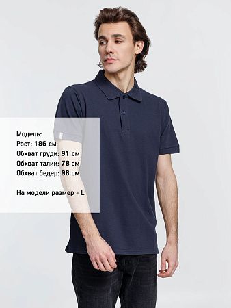 Рубашка поло мужская Virma Premium, темно-синяя, размер M